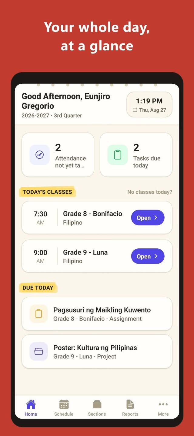 Screenshot of project